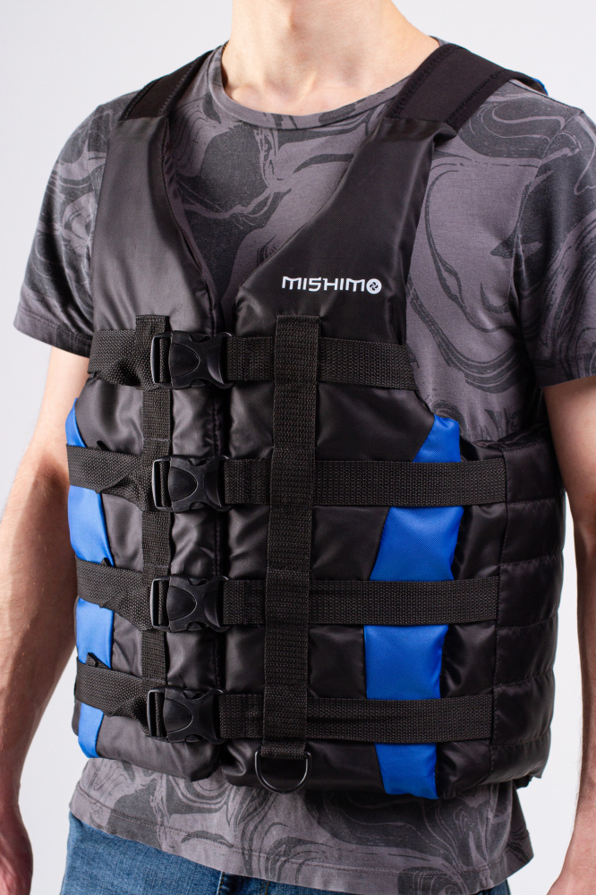 Жилет спасательный MISHIMO PRO Премиум качества Черно-синий в Электростали