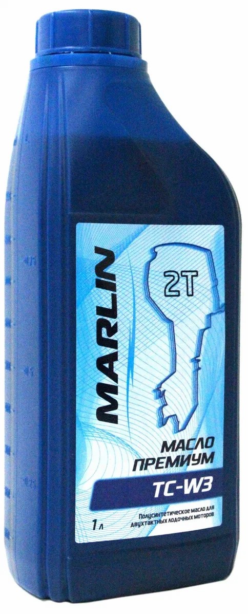 МАСЛО ПОЛУСИНТЕТИЧЕСКОЕ MARLIN ПРЕМИУМ 2Т, TC-W3, 1 ЛИТР в Электростали