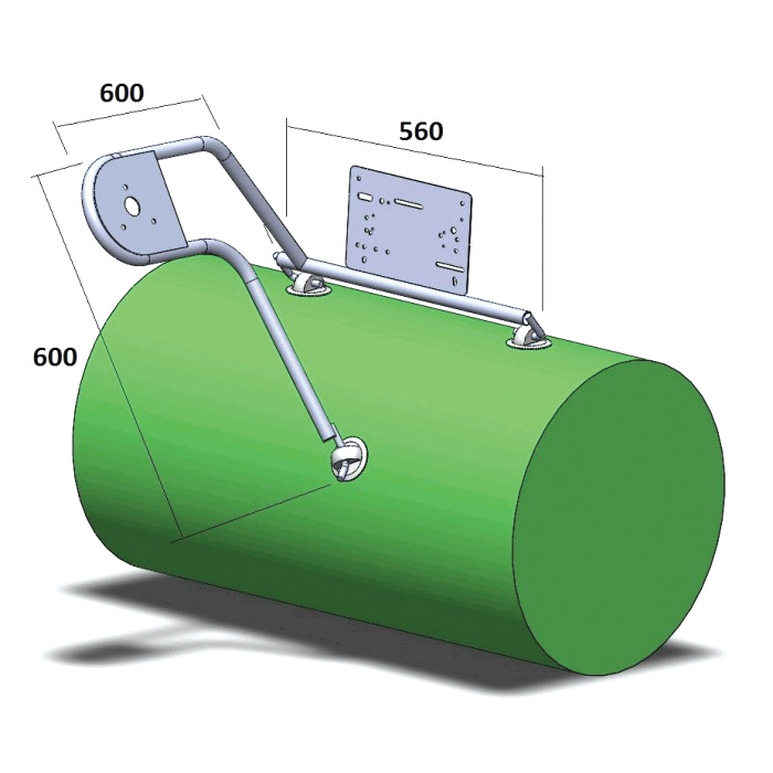 Стойка рулевая с креплением на баллон надувной лодки 25мм в Электростали