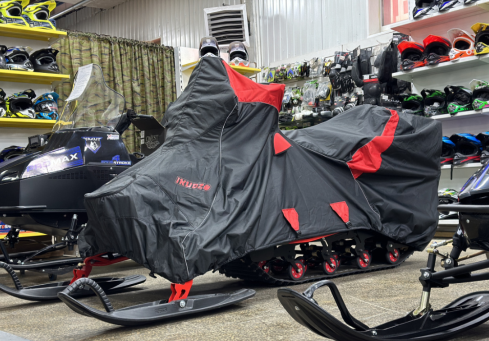 Чехол транспорт. снегохода IKUDZO HUNTER черно-красный Оксфорд ПРЕМИУМ качества с лого IKUDZO в Электростали