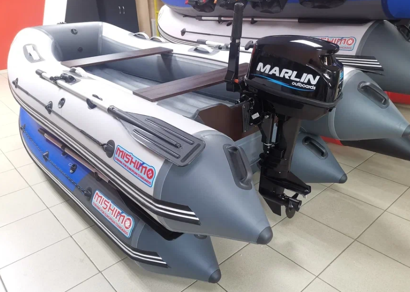 КОМПЛЕКТ ЛОДКА MISHIMO LITE 335 + МОТОР 9,8 Л.С. в Электростали