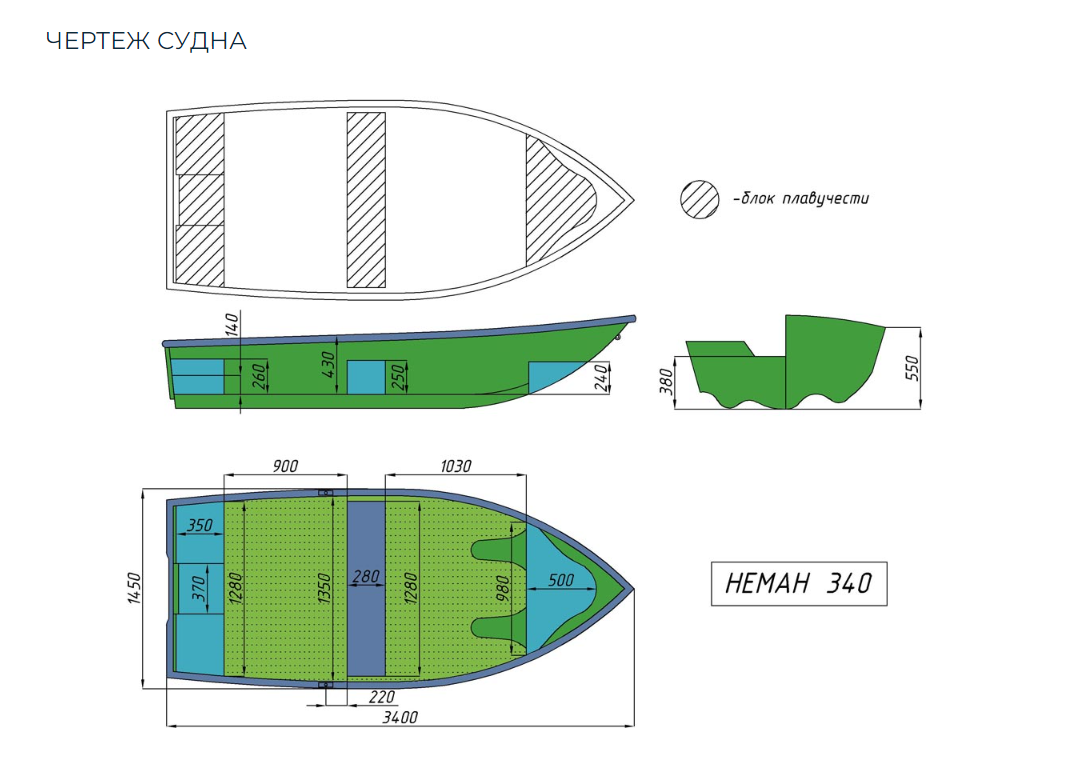 Стеклопластиковая лодка Neman-340 (тримаран) в Электростали