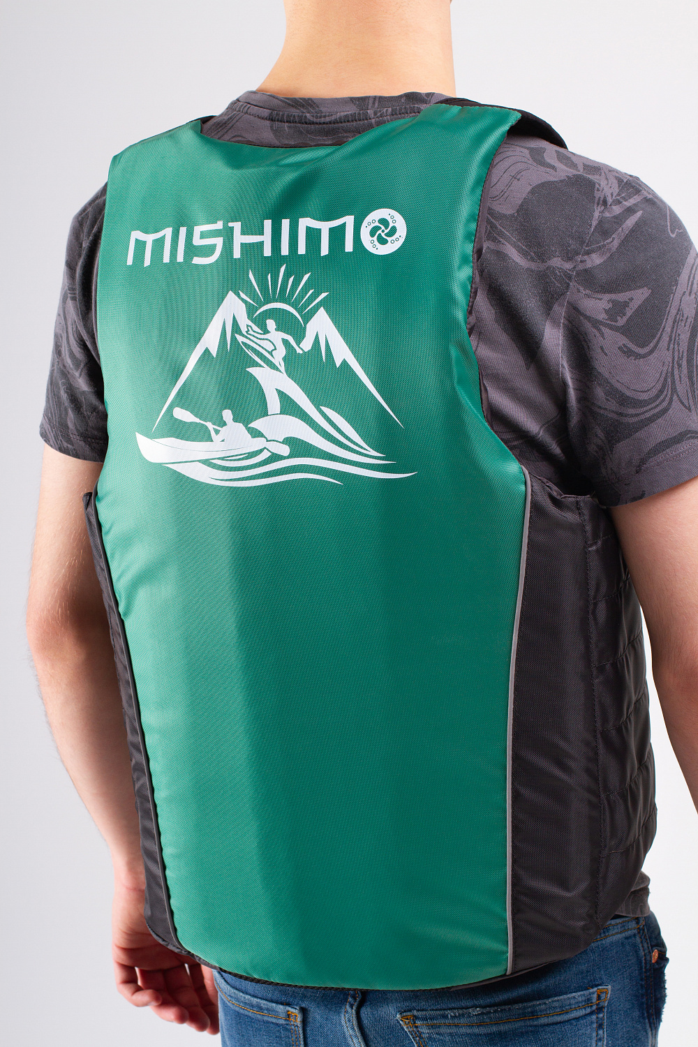 Жилет спасательный MISHIMO PRO Премиум качества Черно-зеленый в Электростали