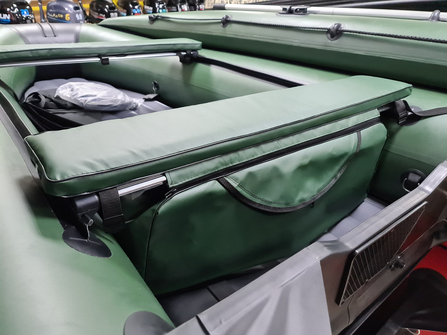 КОМПЛЕКТ МЯГКИХ НАКЛАДОК С СУМКОЙ ДЛЯ ЛОДОК 110Х20 ЗЕЛЕНЫЙ в Электростали