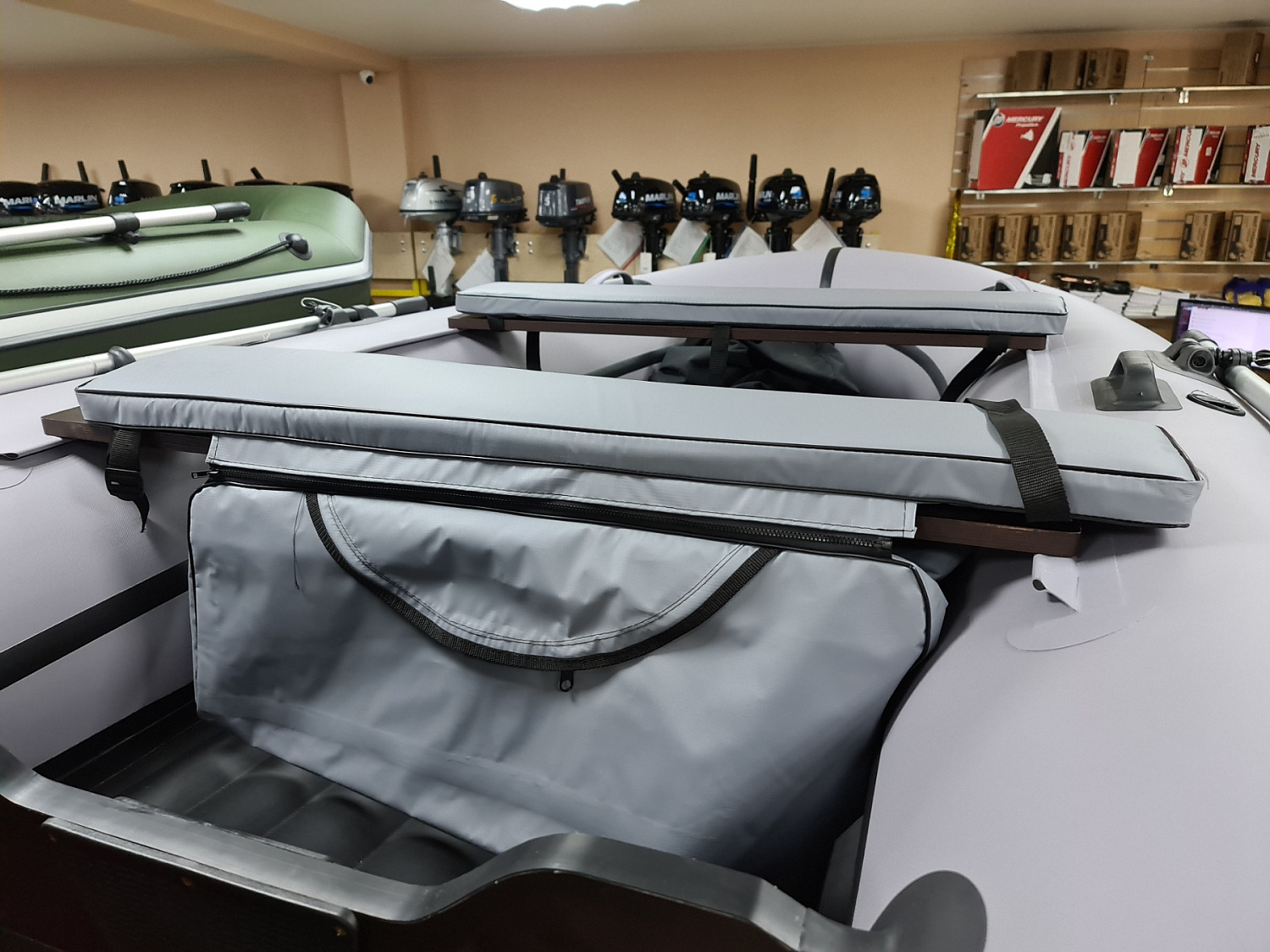 КОМПЛЕКТ МЯГКИХ НАКЛАДОК С СУМКОЙ ДЛЯ ЛОДОК 110Х20 СЕРЫЙ в Электростали