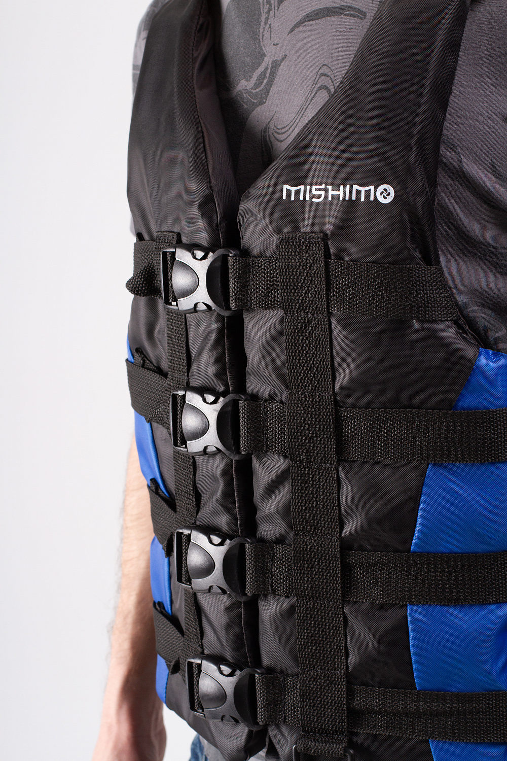 Жилет спасательный MISHIMO PRO Премиум качества Черно-синий в Электростали