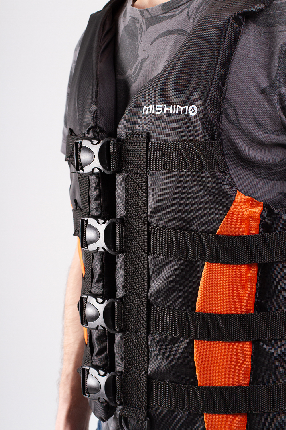 Жилет спасательный MISHIMO PRO Премиум качества Черно-оранжевый в Электростали