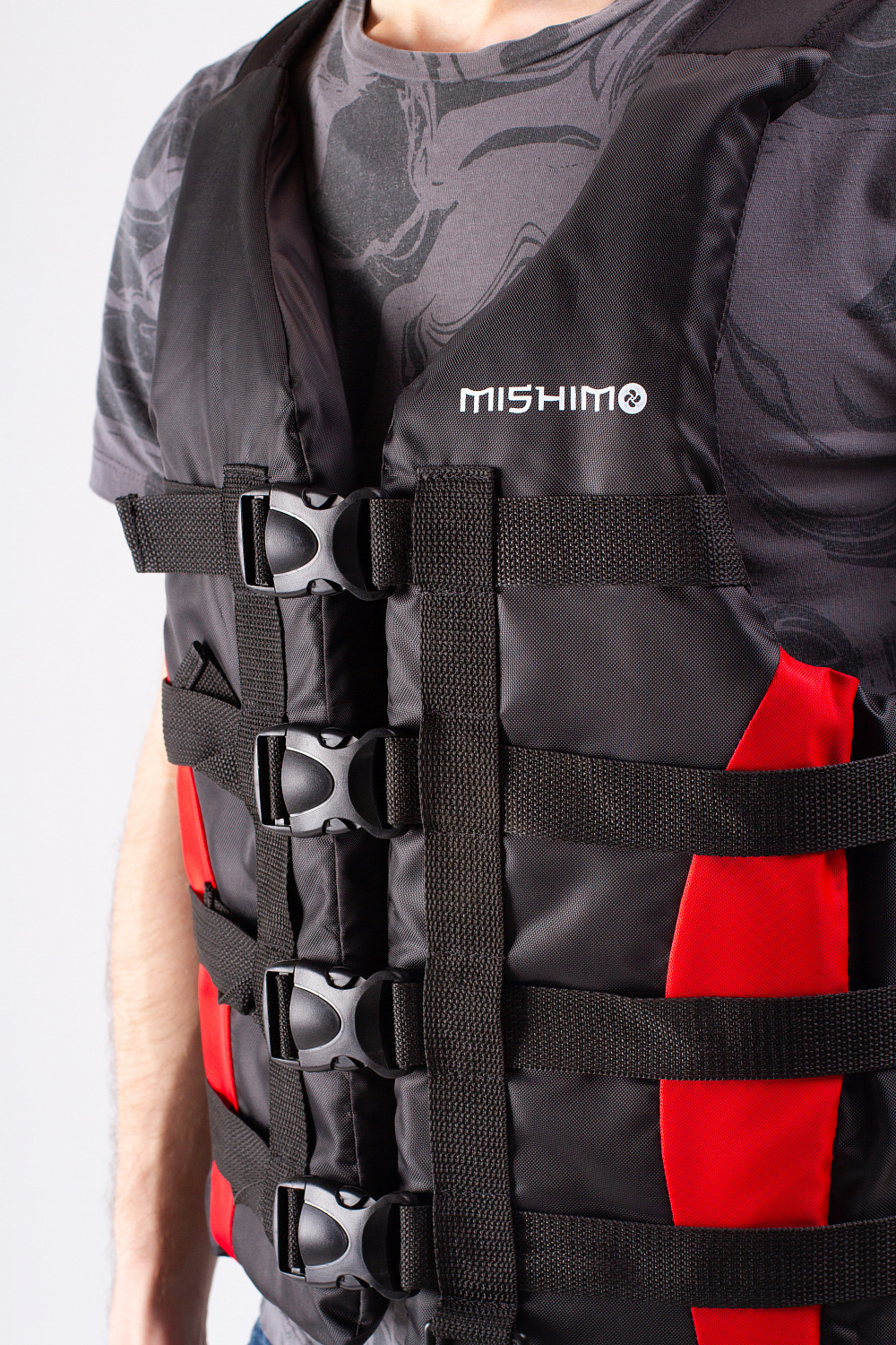 Жилет спасательный MISHIMO PRO Премиум качества Черно-красный в Электростали